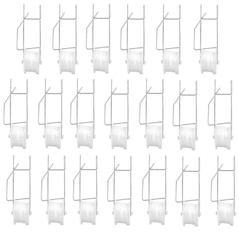 Bandelt 20 Pack Tomato Trellis Roller Hooks with 49.2FT String for Tomato,Plant, Greenhouse,Flower Vine Twine Crop Trellis Kit Plant Roller Hook - Image 1
